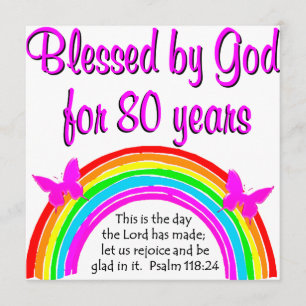 CHRISTIAN 80TH BIRTHDAY CARD