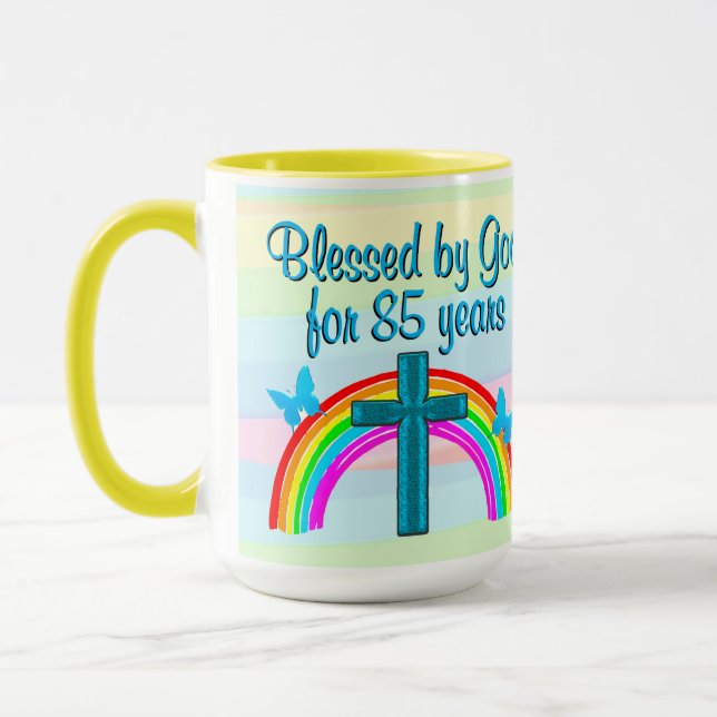 CHRISTIAN 85TH BIRTHDAY BLESSINGS MUG (Left)
