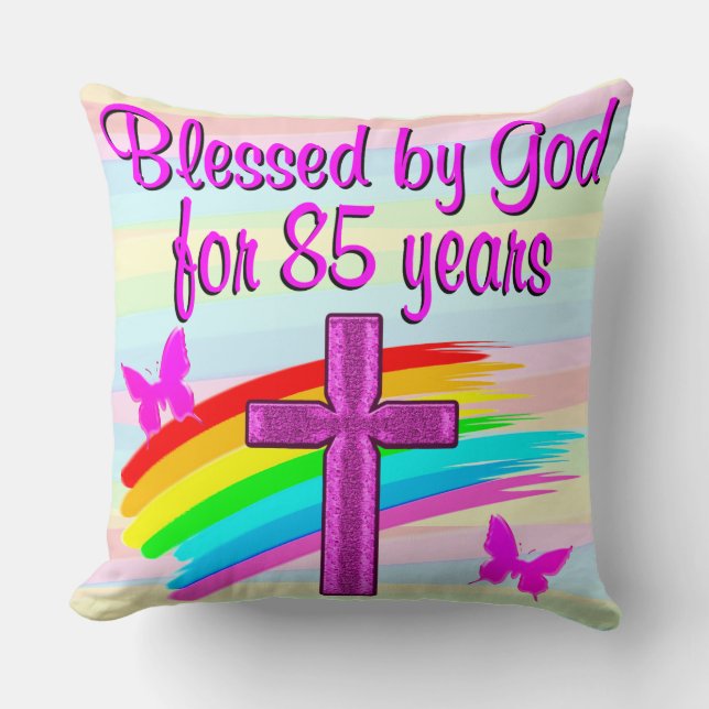 CHRISTIAN 85TH BIRTHDAY BLESSINGS PILLOW (Front)