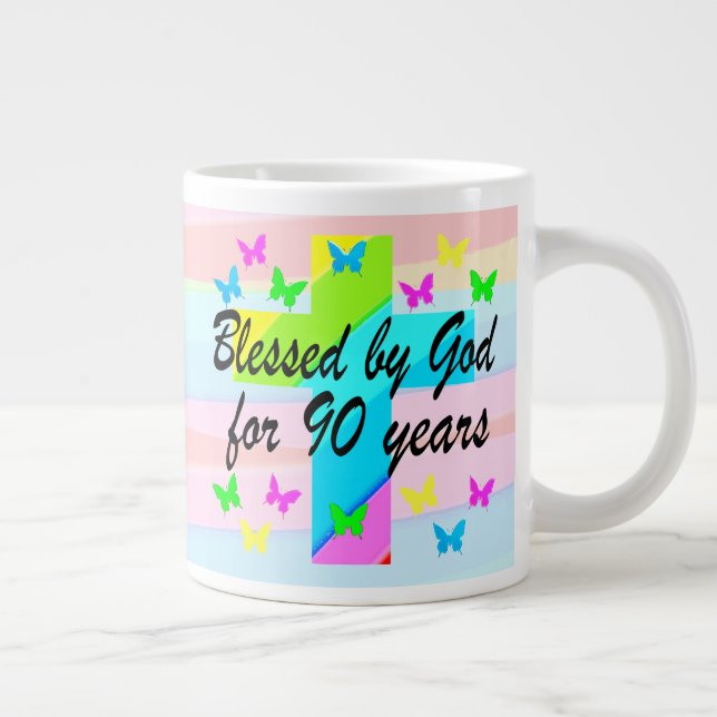CHRISTIAN 90TH BIRTHDAY BLESSINGS MUG (Right)