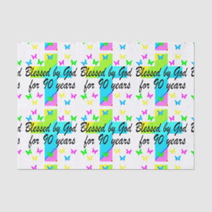 CHRISTIAN 90TH BIRTHDAY PRAYER DESIGN TISSUE PAPER