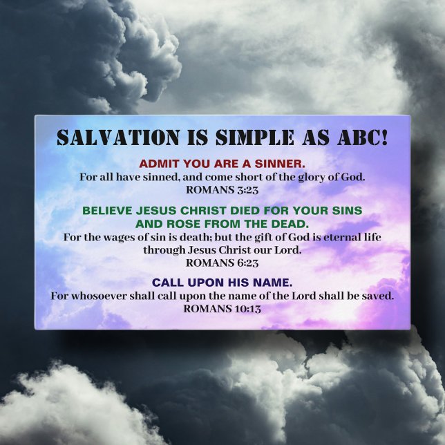  Christian ABC'S of Salvation Inspirational Bible Business Card (Creator Uploaded)