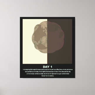 christian abstract minimal art-genesis day1 s1 canvas print