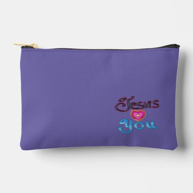 Christian Accessory Pouch Jesus Loves You  (Front)