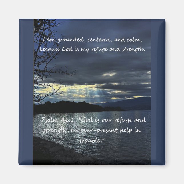 Christian Affirmation Quote & Corresponding Bible  Magnet (Front)