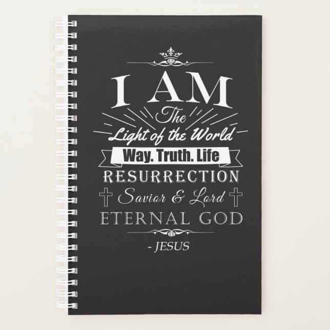Christian Amazing Bible Claims of Jesus: I AM Planner (Front)
