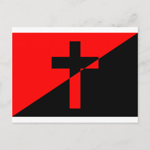 Christian Anarchist Anarchy Christianity Flag Postcard