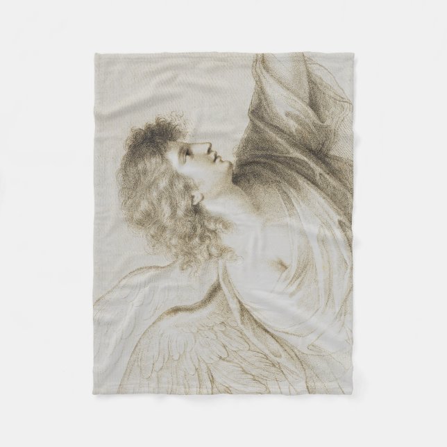 Christian angel by Francesco Bartolozzi Fleece Blanket (Front)