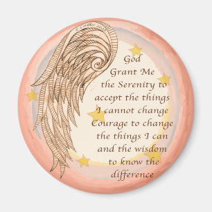 Christian Angel Serenity Prayer Magnet