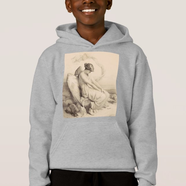 Christian angel sitting on a stone (Front)