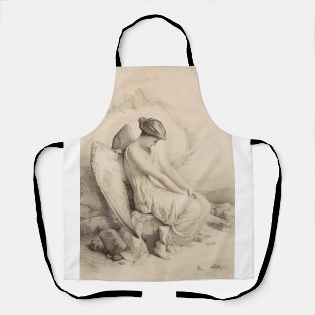 Christian angel sitting on a stone apron (Front)