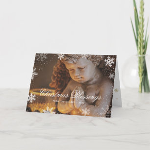 Christian Angel Snowflake Christmas Card