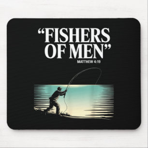 Christian Angler Fishers Of Men Matthew 4 19 Verse Mouse Pad