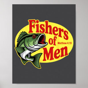 Christian Angler Fishers Of Men Matthew 4 19 Verse Poster
