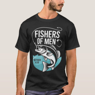 Christian Angler Fishers Of Men Matthew 4 19 Verse T-Shirt