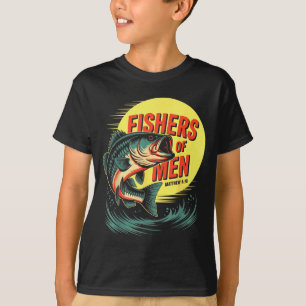 Christian Angler Fishers Of Men Matthew 4 19 Verse T-Shirt