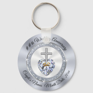Christian Anniversary Favors for 60th or 10 year Key Ring