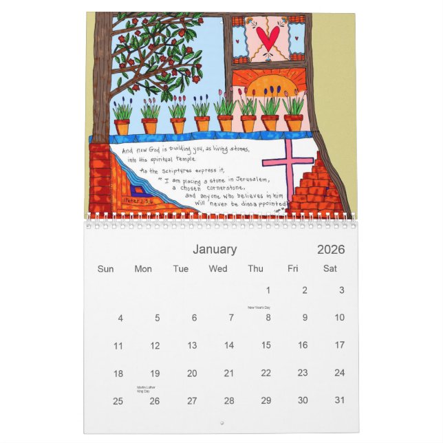 Christian Art Calendar (Jan 2026)