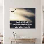 Christian Art, Inspirational, John 8 vs 12 Canvas Print<br><div class="desc">Christian Art - John 8 Vs 12 in Wrapped Canvas Print. Designed with image of a dove in flight from darkness into light. Scripture text includes: I am the light of the world. He who follows Me shall not walk in darkness but will have the light of life. A Biblical...</div>