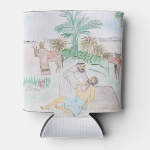 Christian Artwork The good Samaritan Can Cooler
