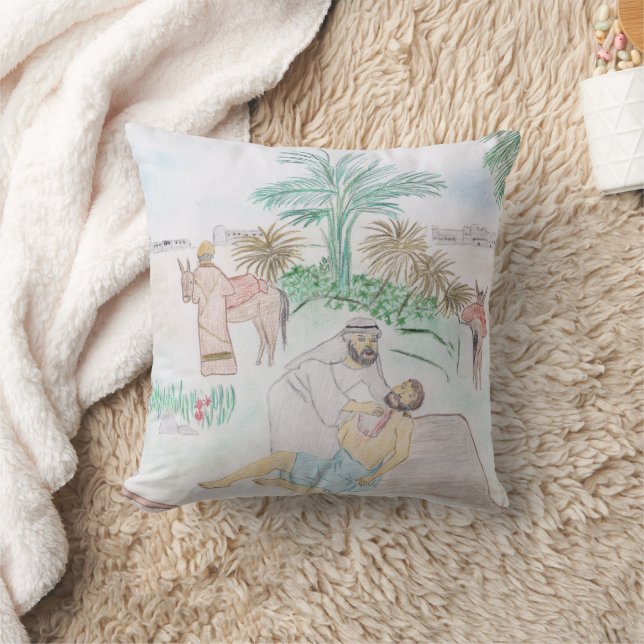 Christian Artwork The good Samaritan Cushion (Blanket)
