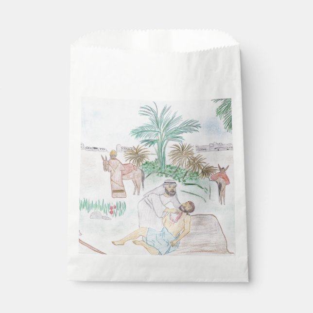 Christian Artwork The good Samaritan Favour Bags (Front)