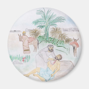 Christian Artwork The good Samaritan Magnet