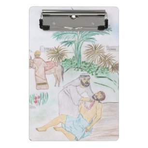 Christian Artwork The good Samaritan Mini Clipboard