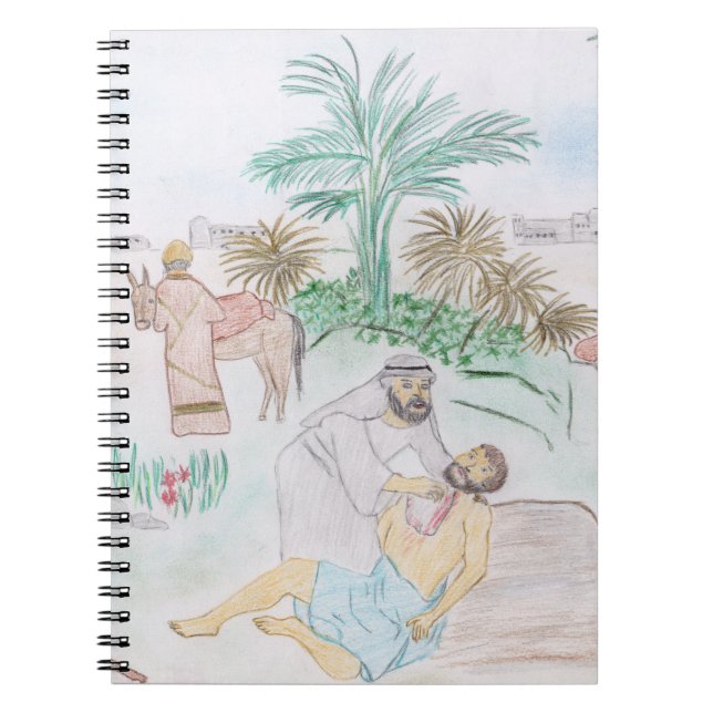 Christian Artwork The good Samaritan Notebook (Front)
