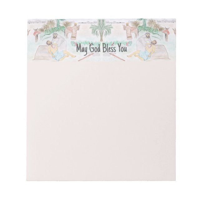 Christian Artwork The good Samaritan Notepad (Front)
