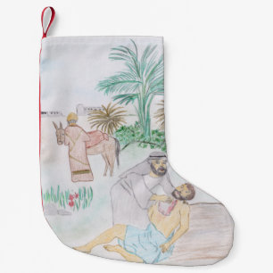 Christian Artwork The good Samaritan Small Christmas Stocking