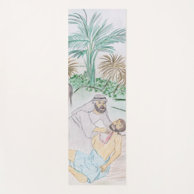 Christian Artwork The good Samaritan Yoga Mat (Front)