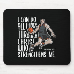Christian Athlete Sketll Philippians Bible Christ Mouse Pad