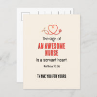 Christian AWESOME NURSE SERVANT HEART Thank You
