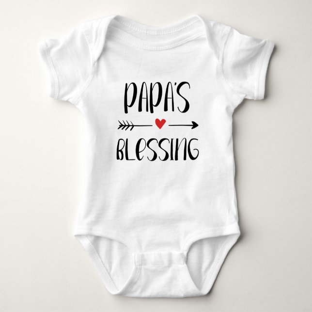 Christian baby romper — Papa's Blessing. Bodysuit (Front)