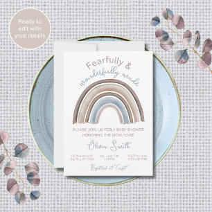 Christian Baby Shower Invitation Rainbow Theme