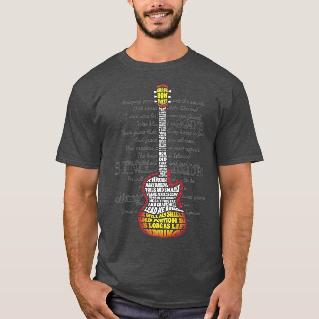 Christian Band Amazing Guitar Grace Premium T-Shirt (Front)