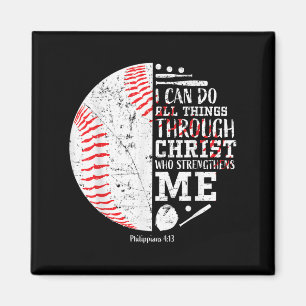 Christian Baseball Philipans 4_13 I Can Do All Thi Magnet
