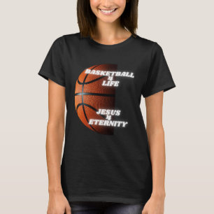 Christian Basketball Kids Athlete Religious Jesus T-Shirt