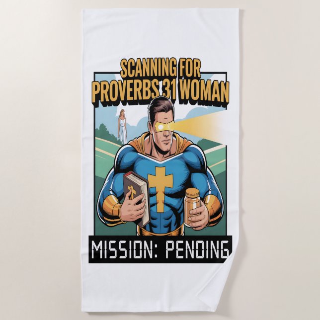 Christian Beach Towel For Single Men (Front)
