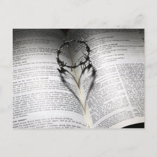 Christian bible love heart inspirational religious postcard