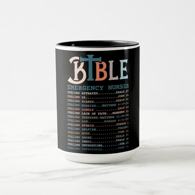 Christian Bible Nutrition Facts Mug (Center)