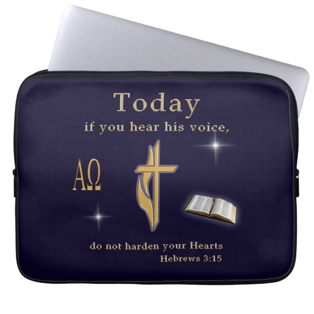 Christian Bible Scripture Laptop Sleeve (Front)