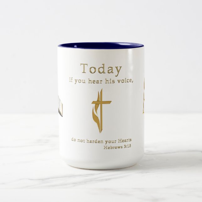 Christian Bible Scripture Two-Tone Coffee Mug (Center)