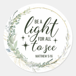 Christian/Bible Throw Pillow Classic Round Sticker