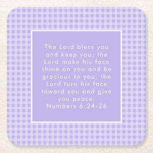 Christian Bible Verse Art Square Paper Coaster