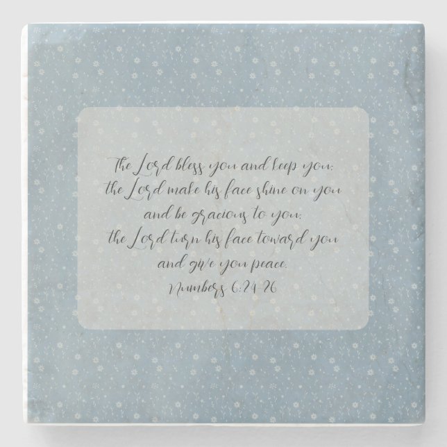 Christian Bible Verse Art  Stone Coaster (Front)