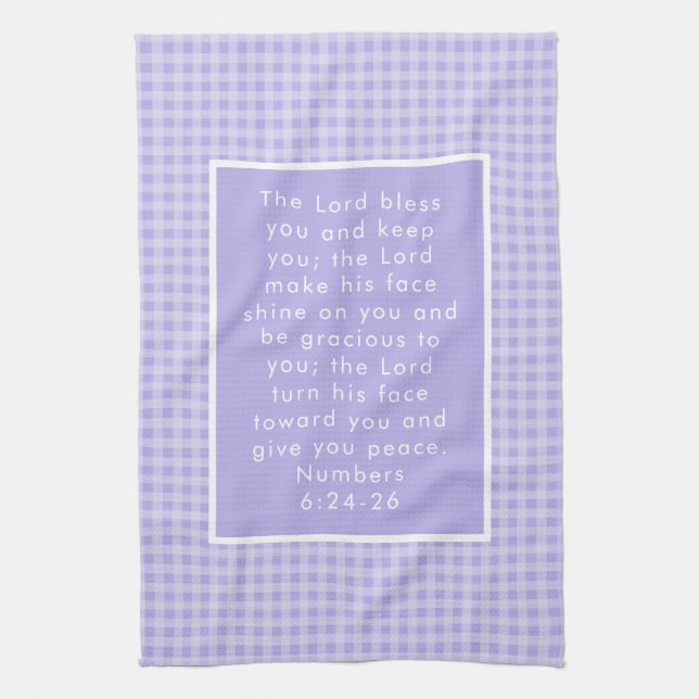 Christian Bible Verse Art  Tea Towel (Vertical)
