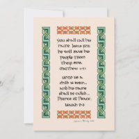 Christian Bible Verse Calligraphy Celtic Knot