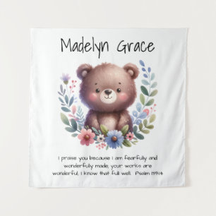 Christian Bible Verse Custom Baby Nursery Wall Tapestry